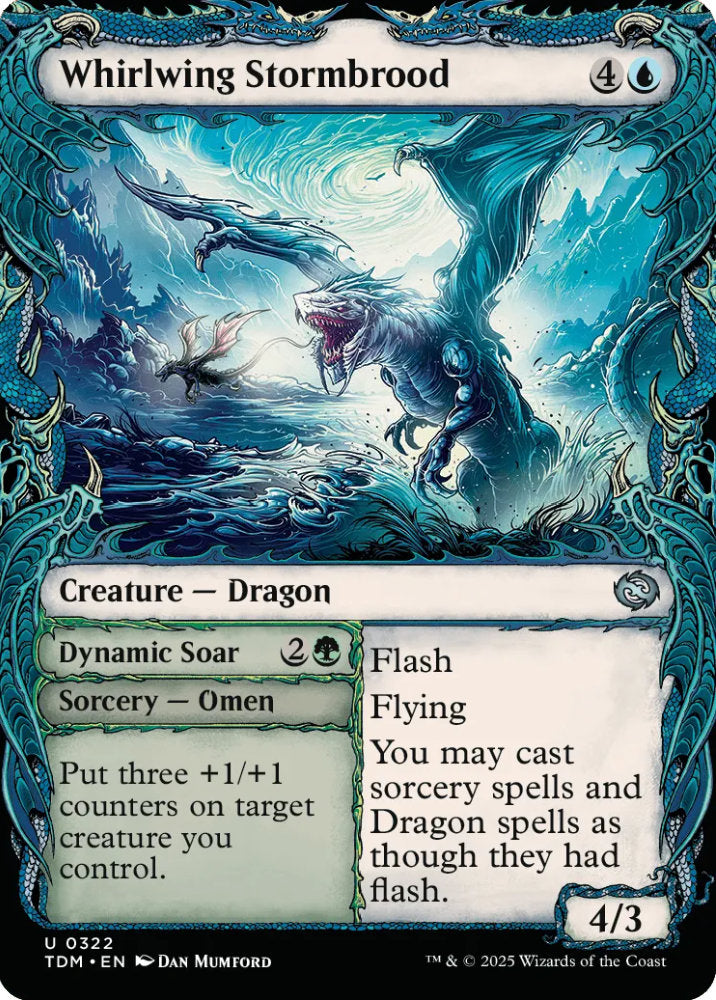 Whirlwing Stormbrood TDM Creature Dragon NM