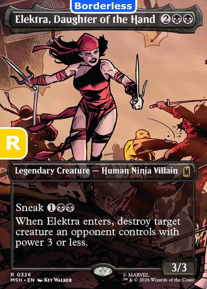 Elektra, Daughter of the Hand MSH Legendary Creature Human Ninja Villain NM