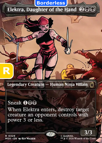 Elektra, Daughter of the Hand MSH Legendary Creature Human Ninja Villain NM