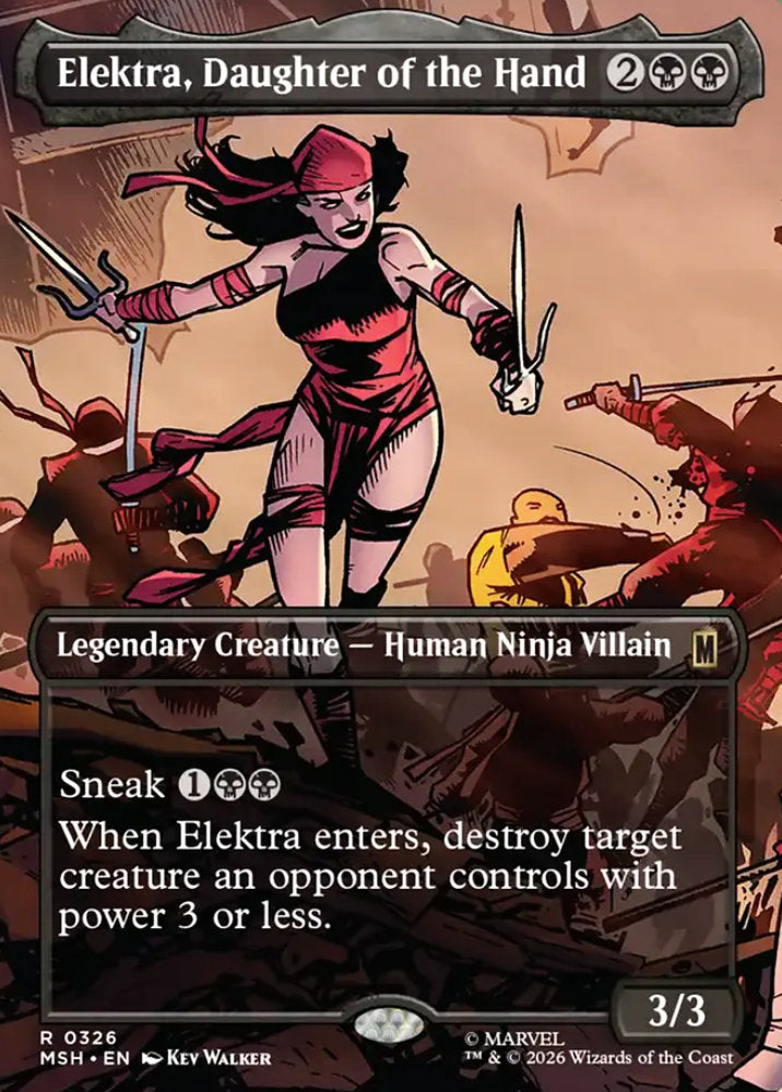Elektra, Daughter of the Hand MSH Legendary Creature Human Ninja Villain NM