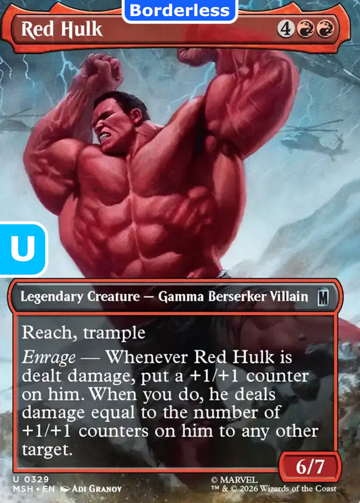 Red Hulk MSH Legendary Creature Gamma Berserker Villain NM