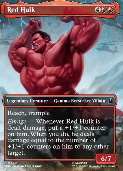 Red Hulk MSH Legendary Creature Gamma Berserker Villain NM