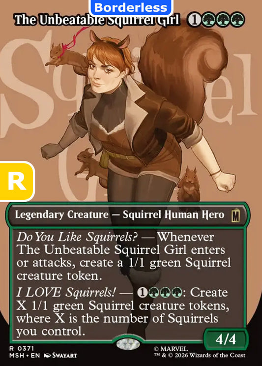 The Unbeatable Squirrel Girl MSH Legendary Creature Squirrel Human Hero NM
