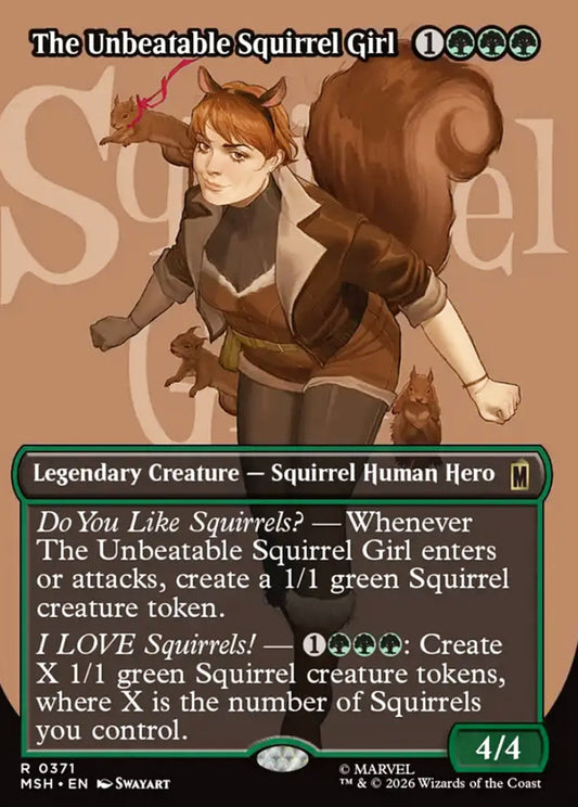 The Unbeatable Squirrel Girl MSH Legendary Creature Squirrel Human Hero NM