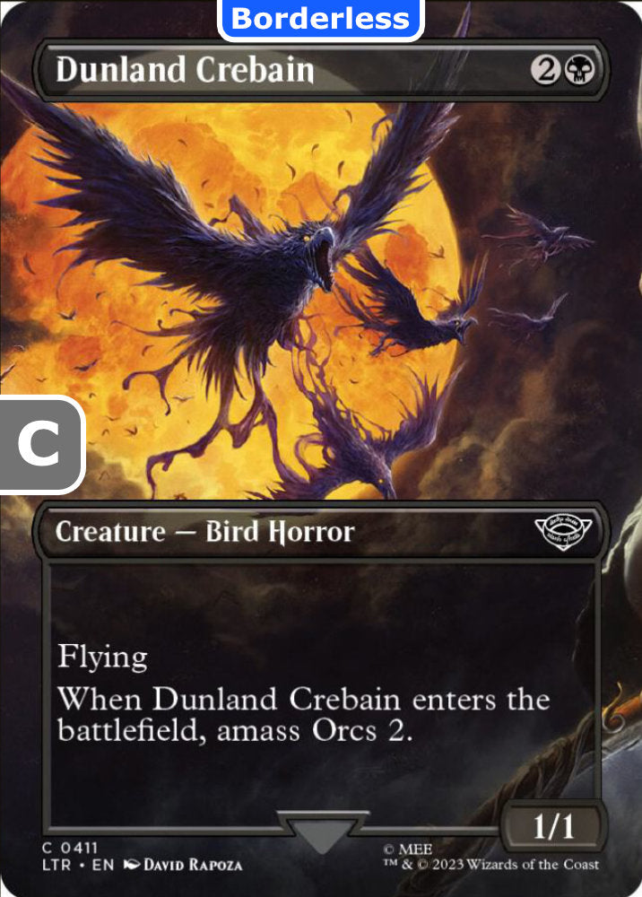Dunland Crebain LTR Creature Bird Horror NM