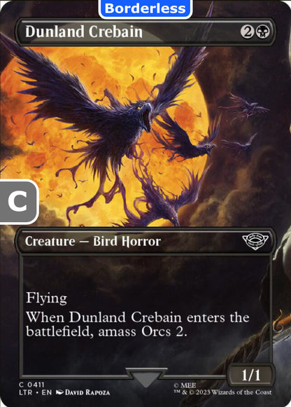Dunland Crebain LTR Creature Bird Horror NM