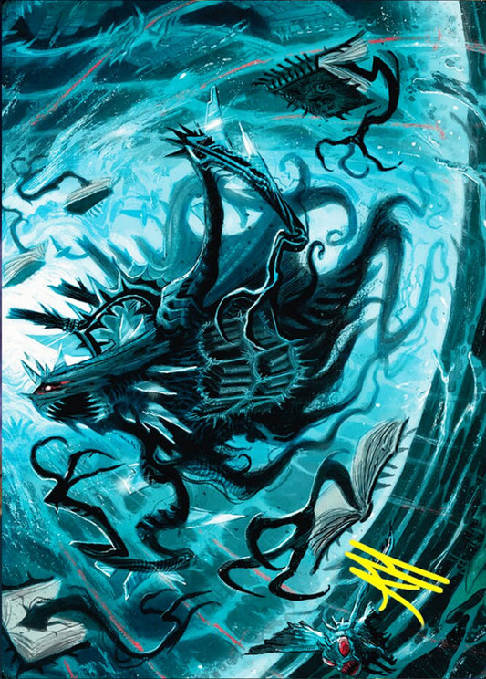 Overlord of the Floodpits DSK Art Card  *signed* NM