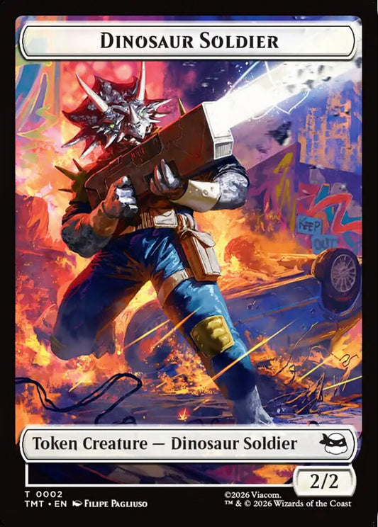 Copy/Dinosaur Soldier TMT Token/Token Creature /Dinosaur Soldier NM