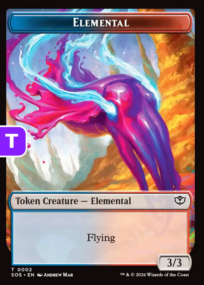 Elemental/Treasure SOS Token Creature/Token Artifact Elemental/Treasure NM