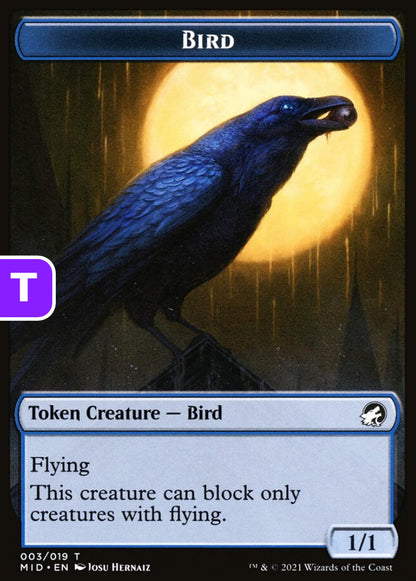 Bird MID Token Creature  NM