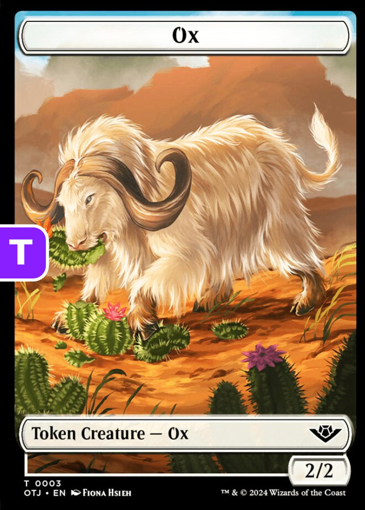 Ox Token Creature Ox OTJ NM