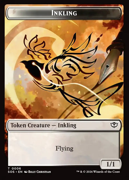 Fractal/Inkling SOS Token Creature Fractal/Inkling NM