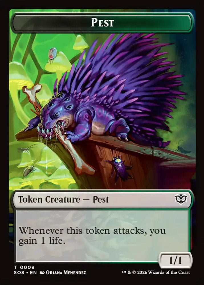 Fractal/Pest SOS Token Creature Fractal/Pest NM