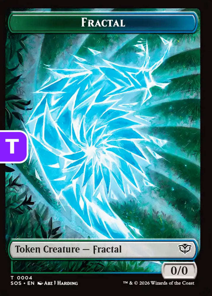 Fractal/Spirit SOS Token Creature Fractal/Spirit NM