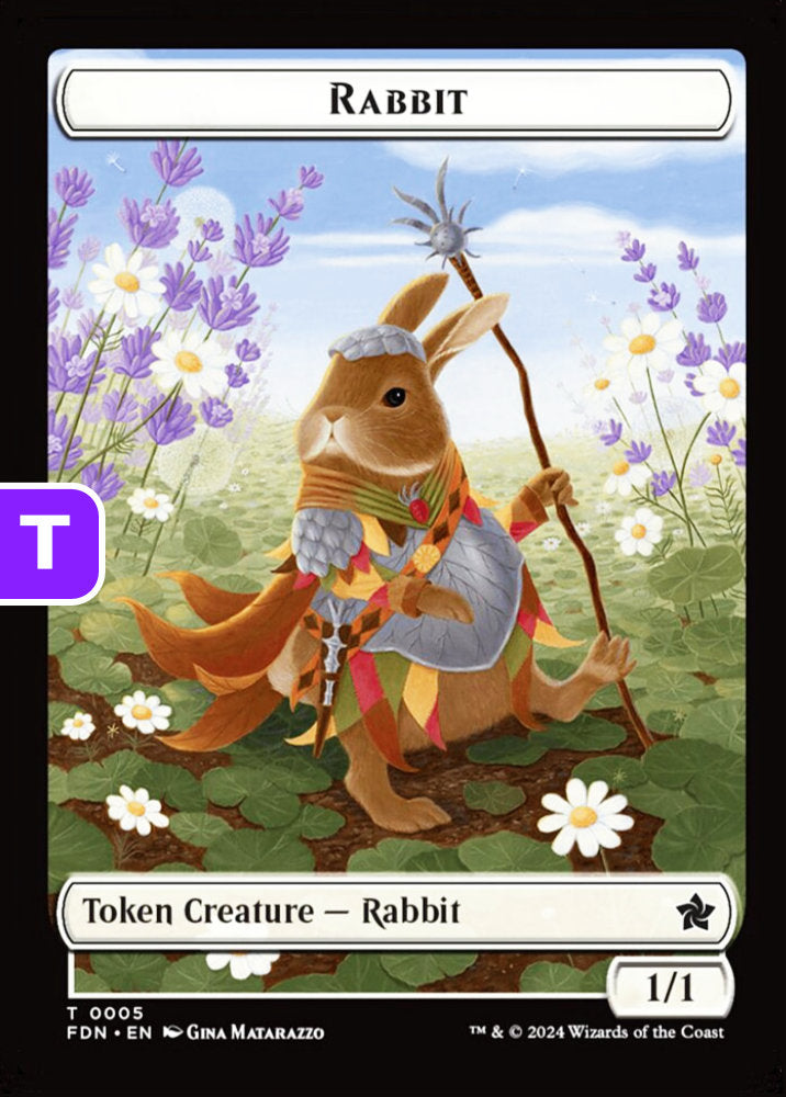 Rabbit/Soldier FDN Token Creature Rabbit/Soldier NM