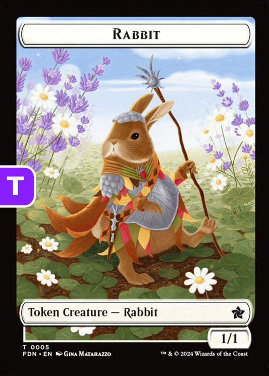 Rabbit/Soldier FDN Token Creature Rabbit/Soldier NM