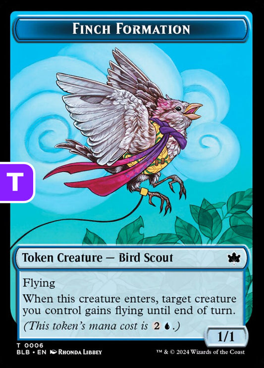 Finch Formation BLB Token Creature Bird Scout NM