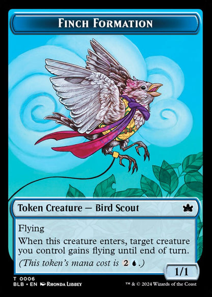 Finch Formation BLB Token Creature Bird Scout NM