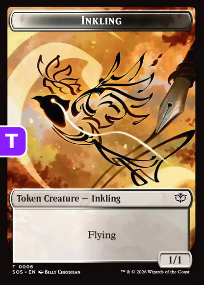 Inkling/Spirit SOS Token Creature Inkling/Spirit NM