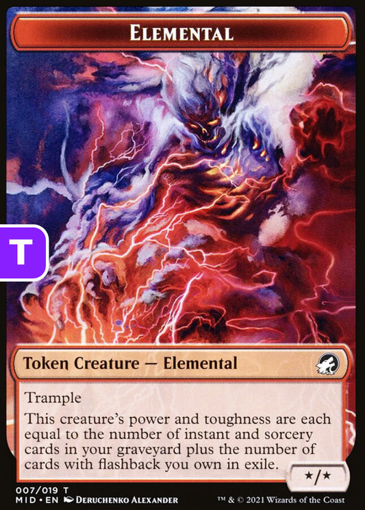 Elemental MID Token Creature Elemental NM