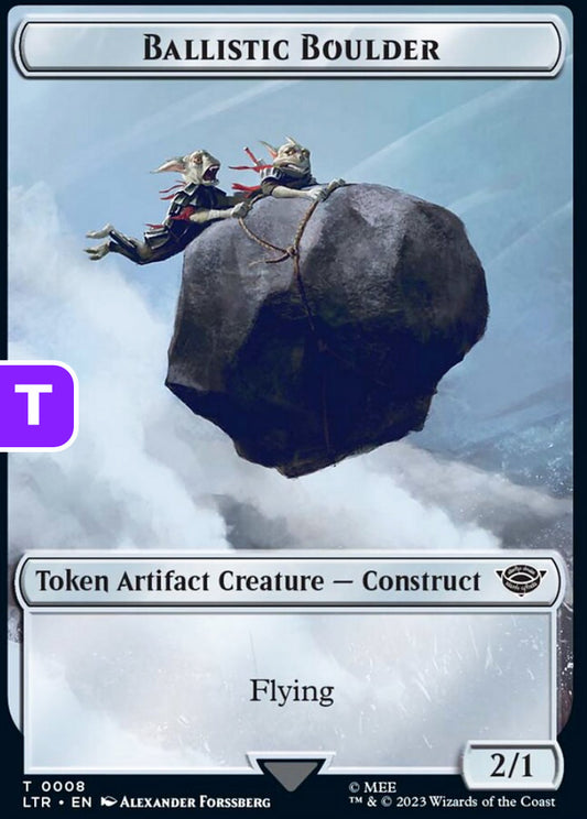 Ballistic Boulder LTR Token Artifact Creature Construct NM