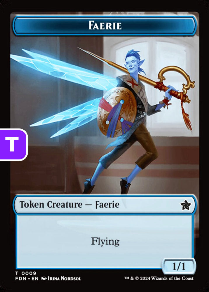 Faerie/Fish FDN Token Creature Faerie/Fish NM