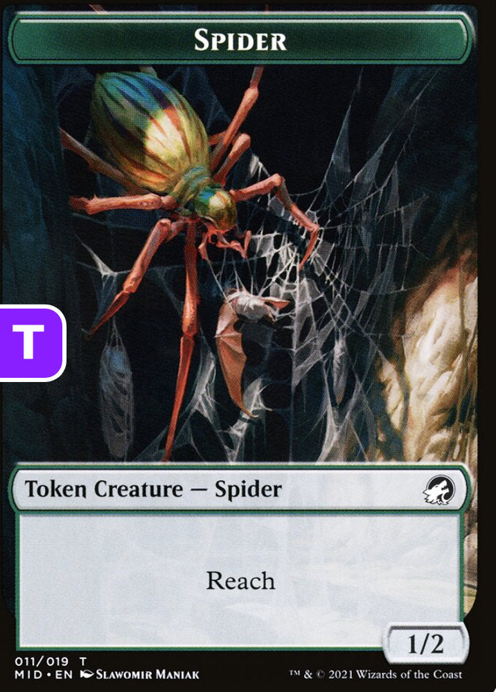 Spider MID Token Creature Spider NM