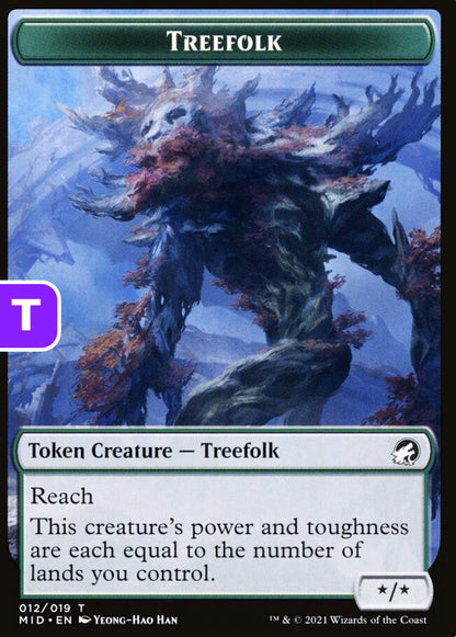 Treefolk MID Token Creature Treefolk NM