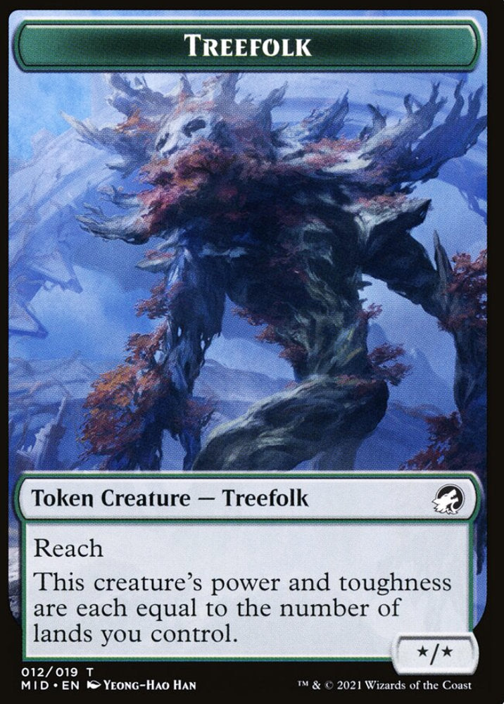 Treefolk MID Token Creature Treefolk NM