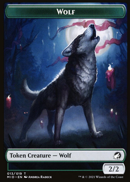 Wolf MID Token Creature Wolf NM