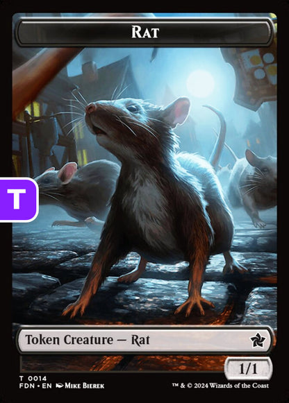 Rat/Zombie FDN Token Creature Rat/Zombie NM