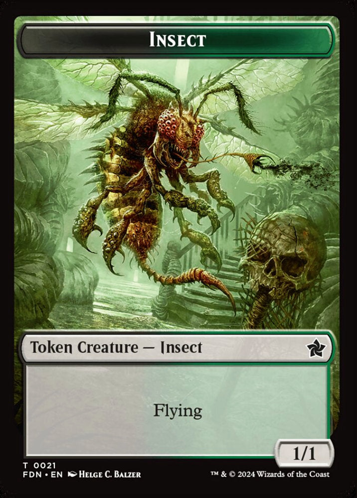 Zombie/Insect FDN Token Creature Zombie/Insect NM