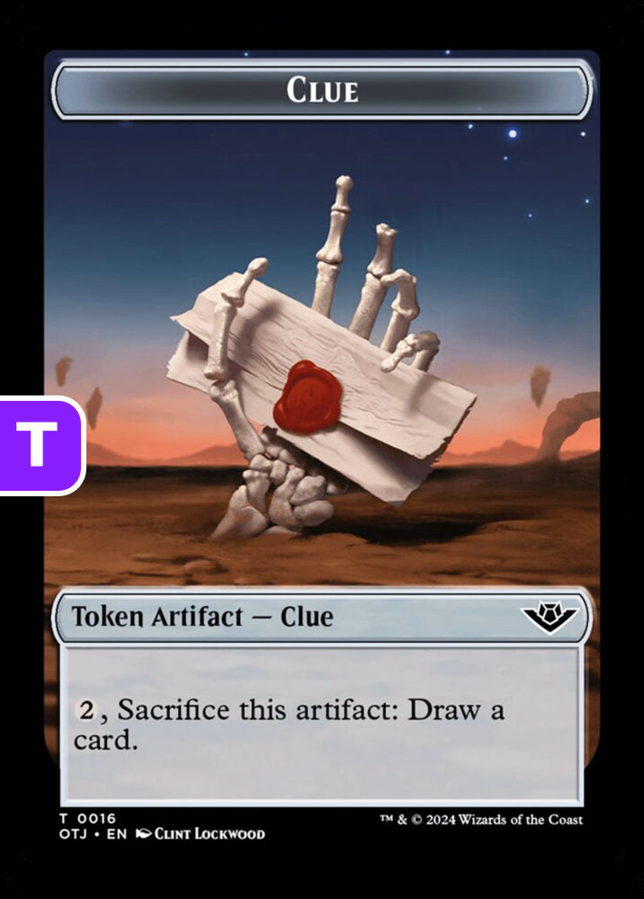 Clue Token Artifact Clue OTJ NM