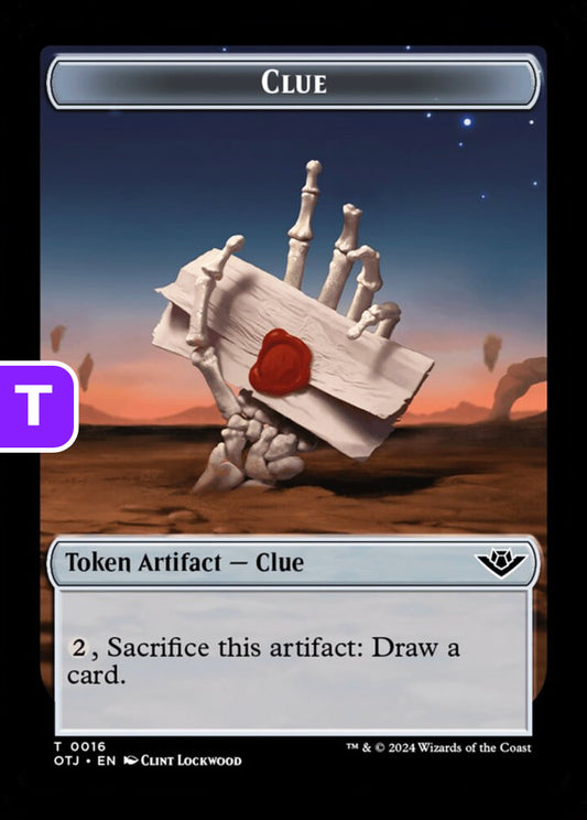 Clue Token Artifact Clue OTJ NM