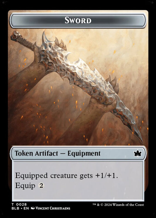 Sword BLB Token Artifact Equipment NM