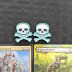 Poison Skull Token for Magic: The Gathering | Red & Green | Set of 12