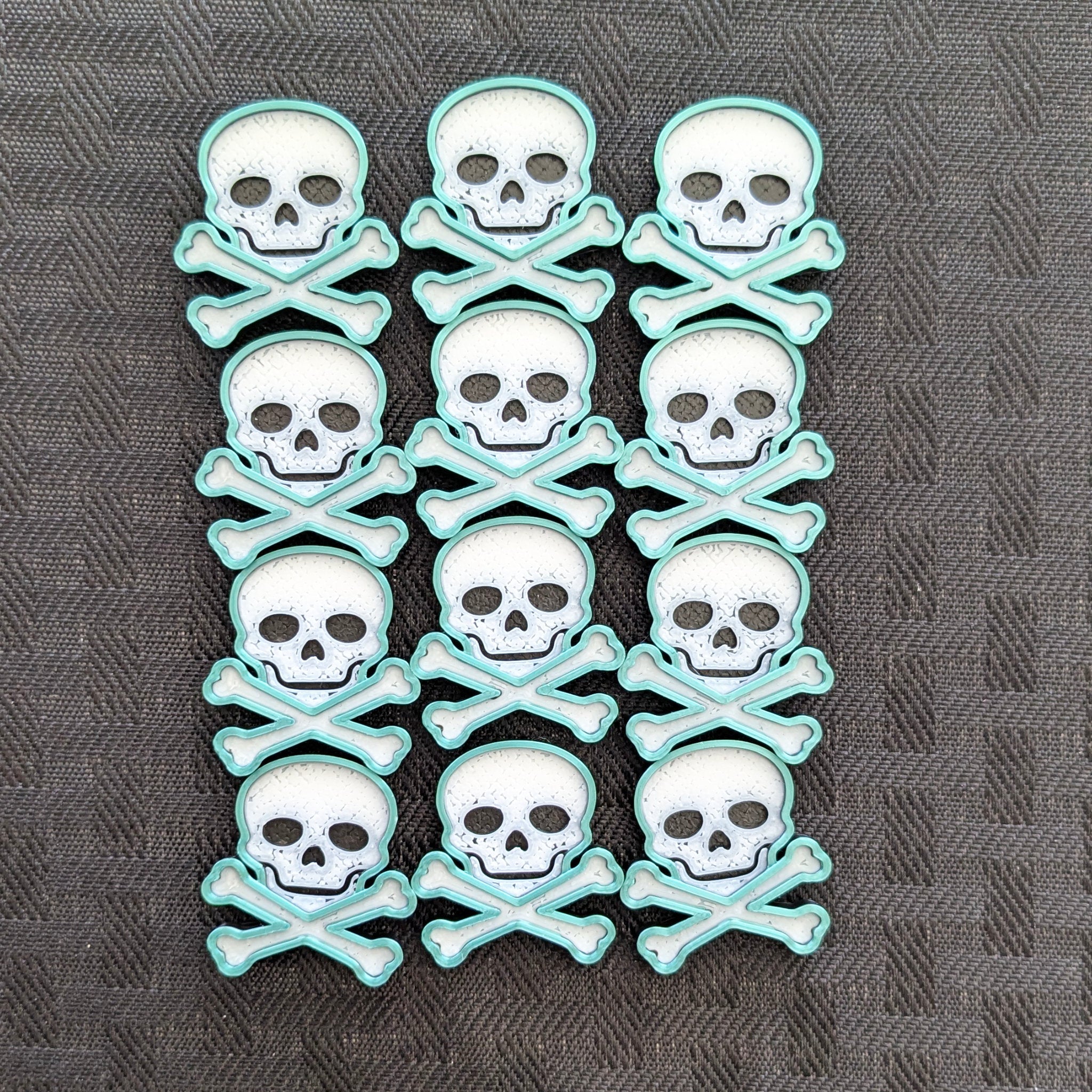 Poison Skull Token for Magic: The Gathering | Red & Green | Set of 12