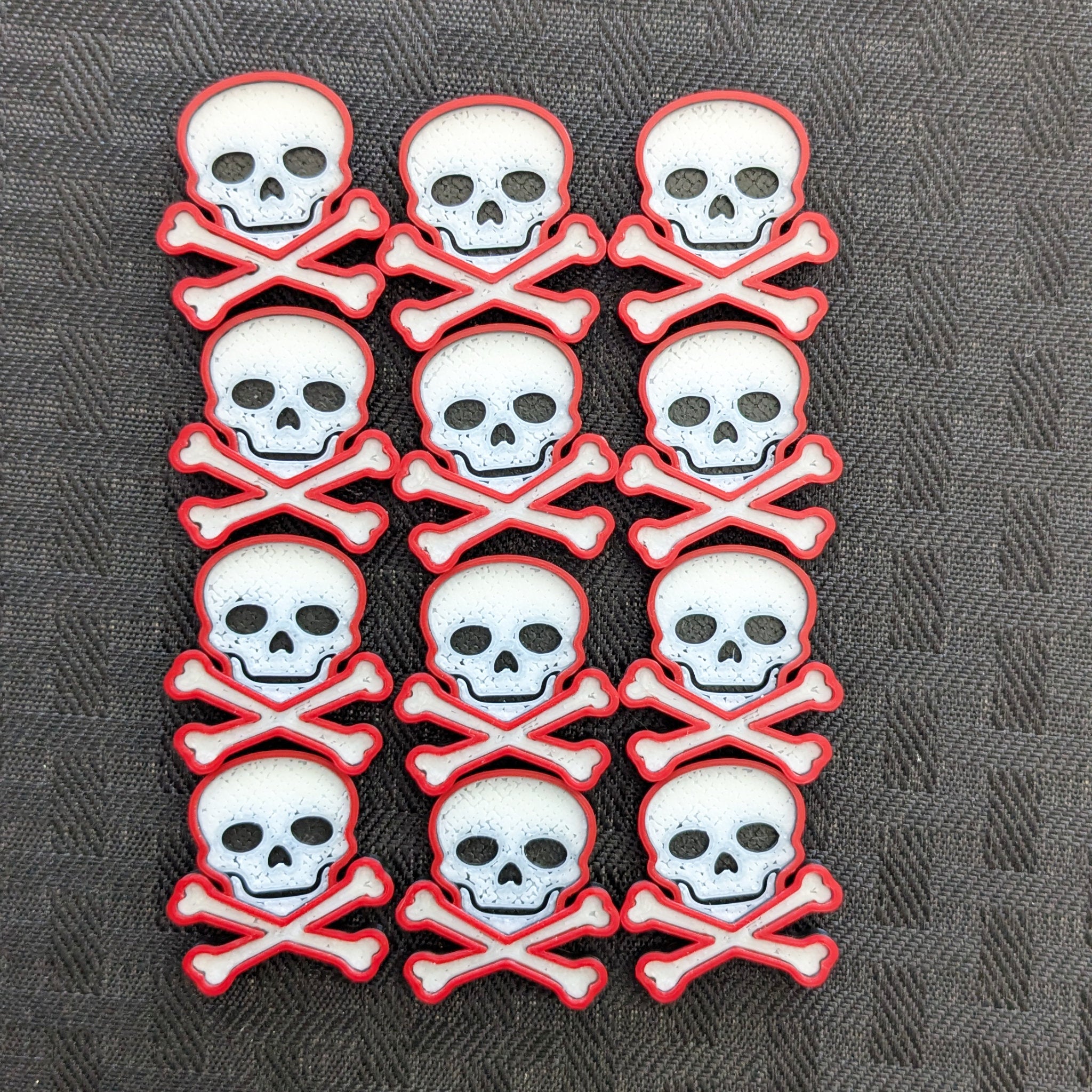 Poison Skull Token for Magic: The Gathering | Red & Green | Set of 12