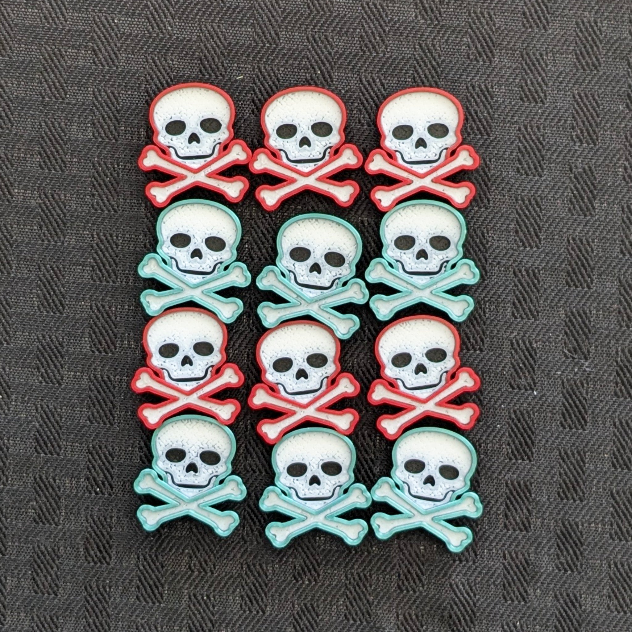 Poison Skull Token for Magic: The Gathering | Red & Green | Set of 12