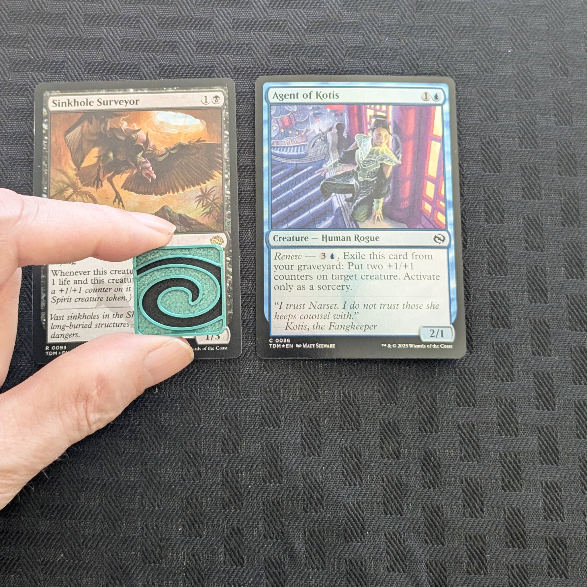 MTG Stun Counters | Red & Green Set of 12 | Magic: The Gathering Tokens